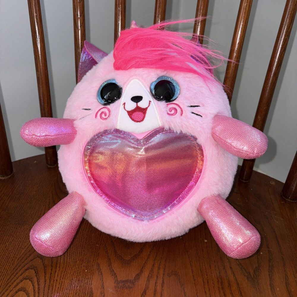 Pink Rainbowcorns Zuru Plush Butterfly Wings Unicorn Horn Belly Heart Hair Clip